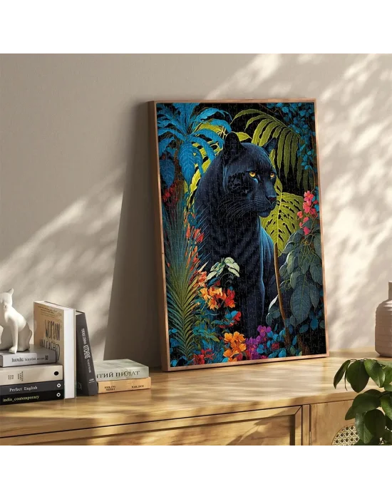 20071 Puzzle 500 Black Panther With A Tropical