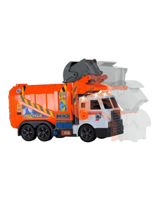 203308369 Dickie Garbage Truckfree Wheel Light Sound B/o Lifting Fork Wt