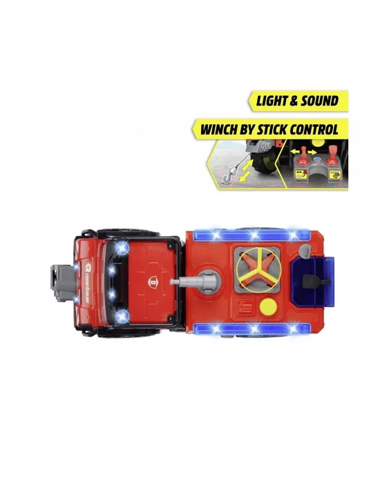 203719033 Dickie Unimog U530 Fire Rescuefreewheel Light Sound İnterior Batte