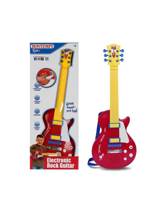 2045831 Sun-bnt-gitar Elektronik Tuşlu Telli Askılı Krmz