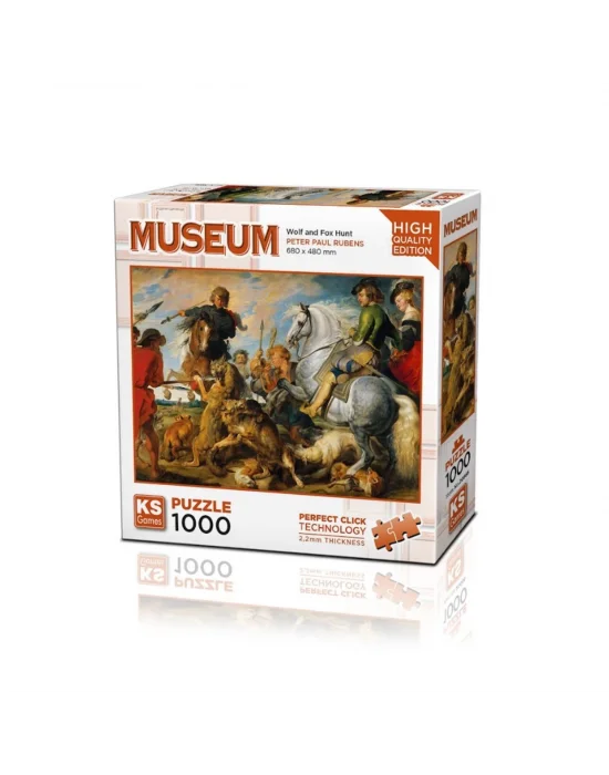 20666 Wolf And Fox Hunt 1000 Parça Puzzle -ks Puzzle