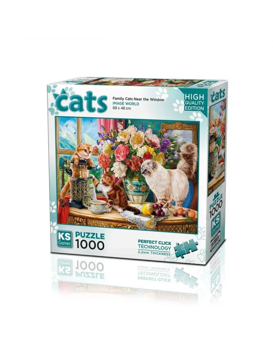 20794 Puzzle 1000 Family Cats Near The Window