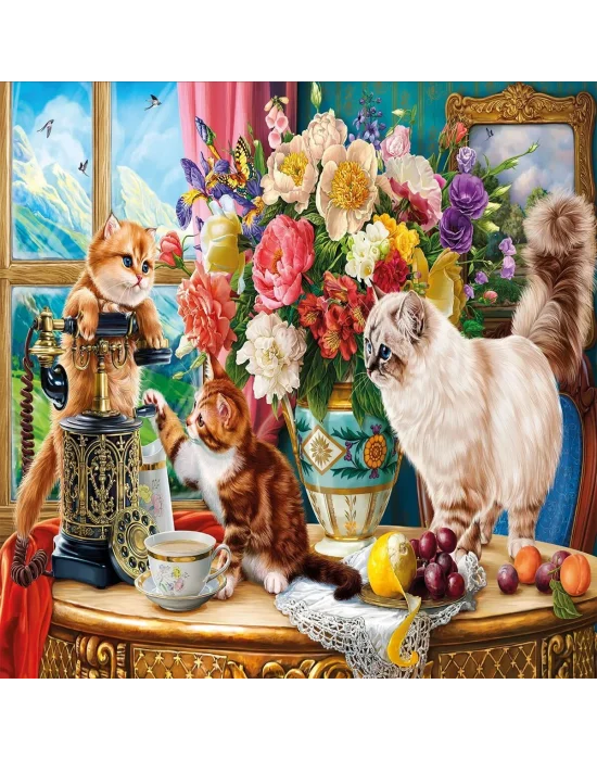 20794 Puzzle 1000 Family Cats Near The Window