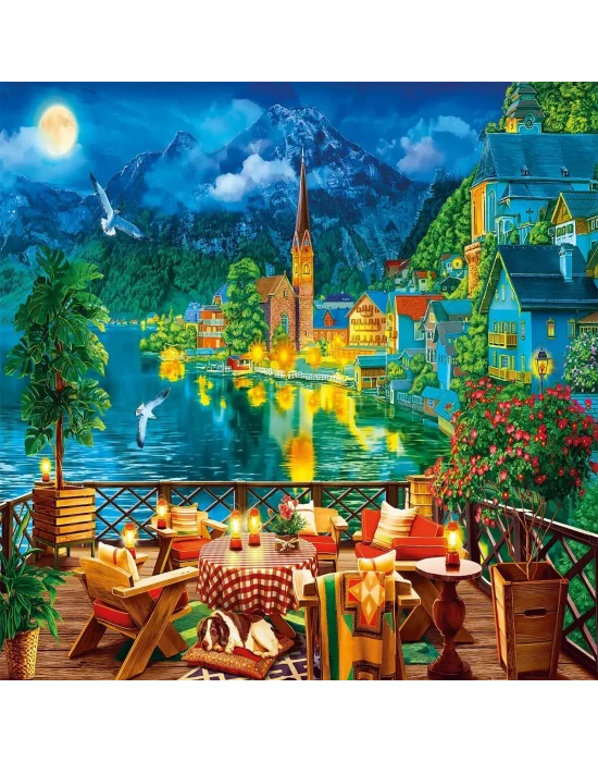 20821 Puzzle 1000 Evening By The Lake İn Hallstatt
