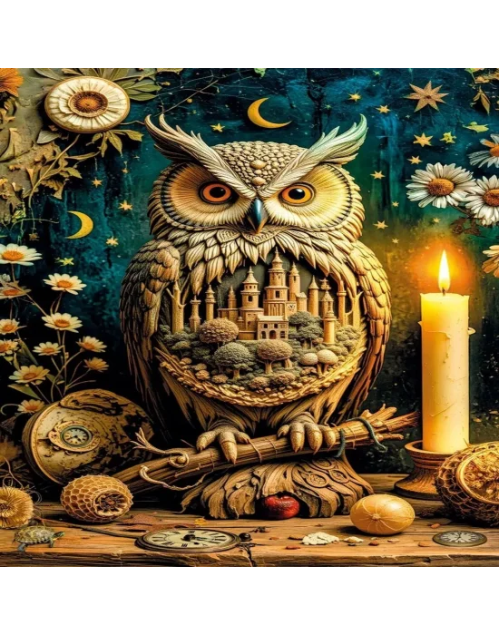 20849 Puzzle 1000 The Silent Town Watched By The Owl