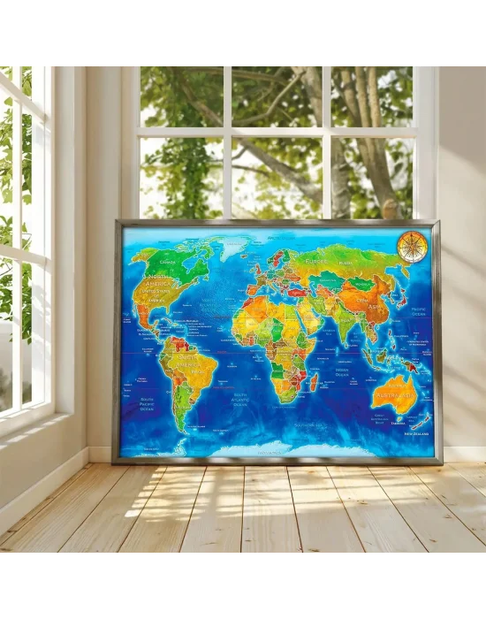 22043 Puzzle 1500 World Political Map