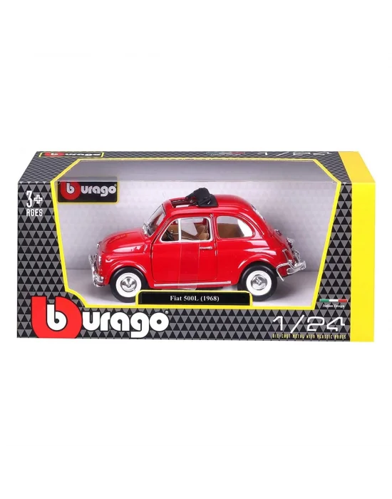 22099 Burago Fiat 500l 168 Kırmızı 1:24 -sunman