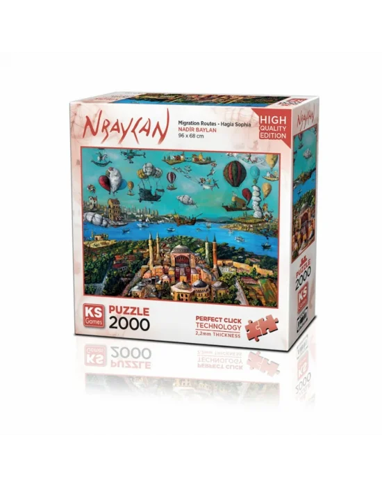22523 Migration Routes Hagia Sophia 2000 Parça Puzzle -ks Puzzle