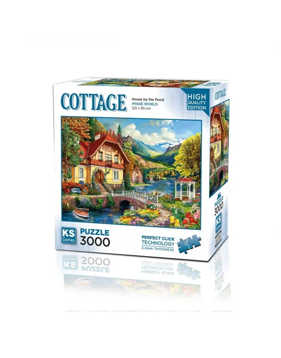 23015 House By The Pond 3000 Parça Puzzle -ks Puzzle