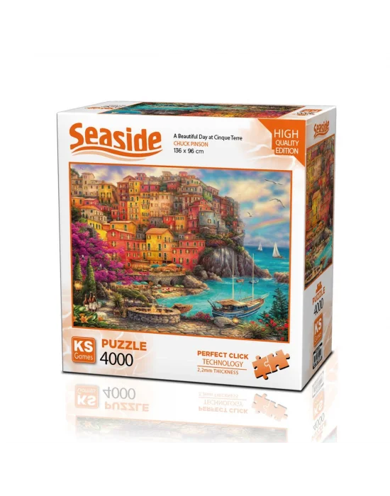 23506 A Beautiful Day At Cinque Terre 4000 Parça Puzzle
