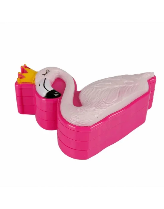 2599 Flamingo Şekilli 3 Katlı Makyaj Güzellik Seti