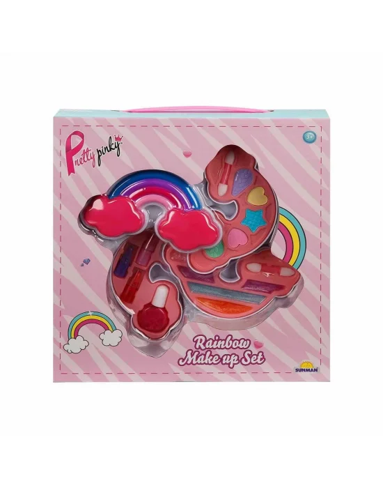 2601 Sun-rst-prp-güzellik Set Makyaj Gökkuşağı Şekilli 3 Katmanlı - Sunman