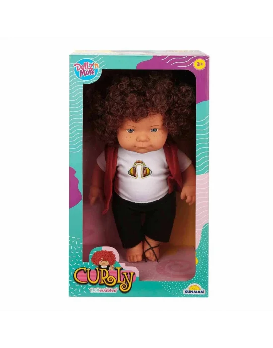 30151 Sunman, Curly Kıvırcık Saçlı Bebek 35 Cm