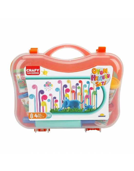 30990 Crafy Çantalı Oyun Hamuru Seti 200 G 20 Parça - Turkuaz