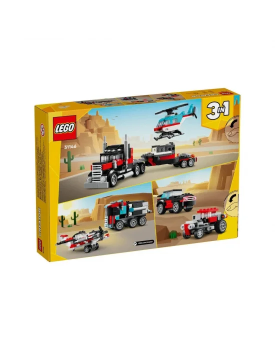 31146 Lego® Creator 3’ü1 Arada Helikopterli Açık Kasa Kamyon 270 Parça +7 Yaş