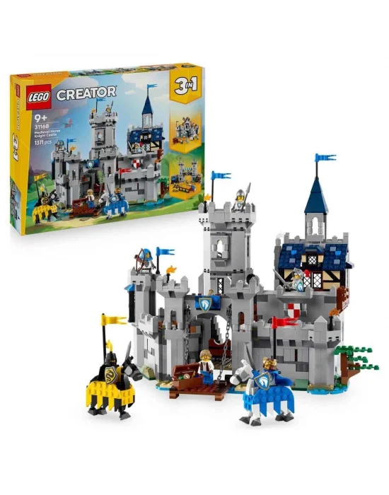 31168 Lego Creator 3in1 - Orta Çağ Atlı Şövalye Kalesi 1371 Parça +9 Yaş