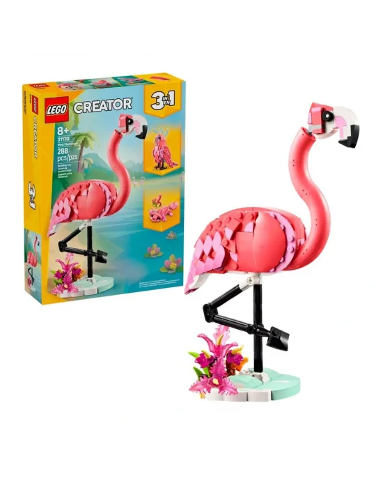 31170 Lego Creator 3ü1 Arada Vahşi Hayvanlar:pembe Flamingo 288 Parça +8 Yaş
