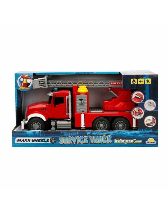 3326 Maxx Wheels Sesli Ve Işıklı İtfaiye Araçları -sunman