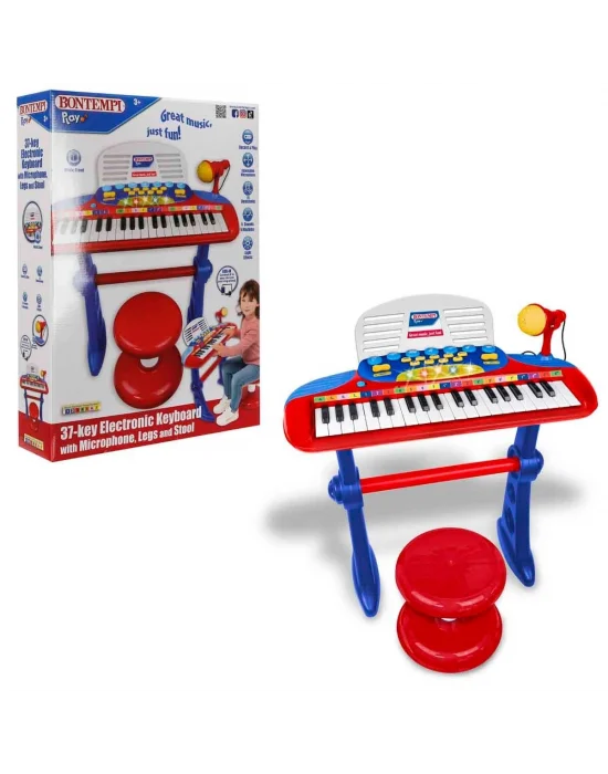 33740 Sun-bnt-müzik Set 37tuş Ayaklı Org Mikrofon Tabure Işıklı