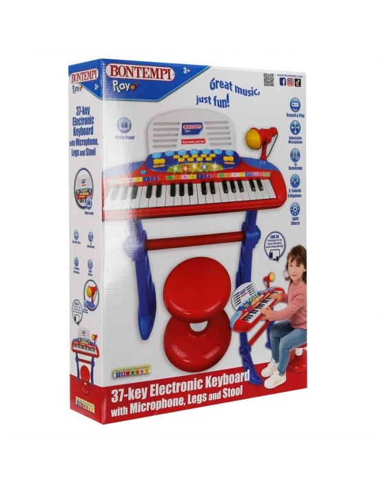 33740 Sun-bnt-müzik Set 37tuş Ayaklı Org Mikrofon Tabure Işıklı