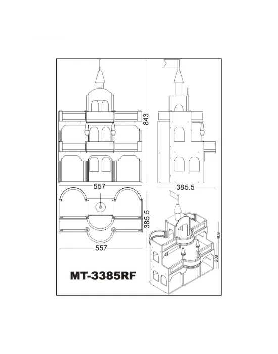 3385rf Mentari Ahşap Prenses Kalesi