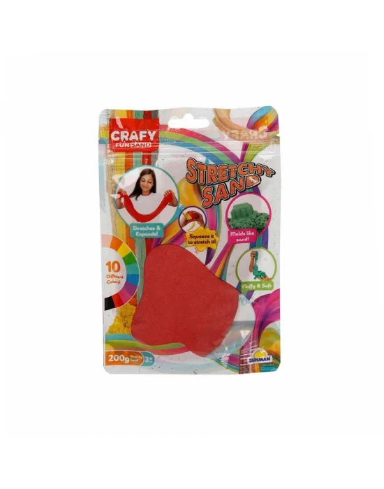 3604 Crafy Streç Oyun Kumu Kırmızı 200 G -sunman