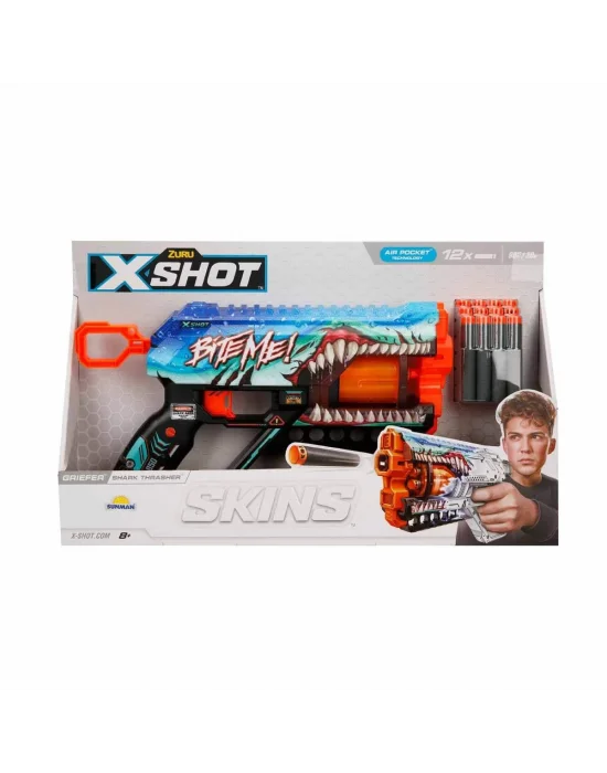 36561 X-shot Skins Griefer 12 Mermili Sünger Dart Atan Silah 32 Cm