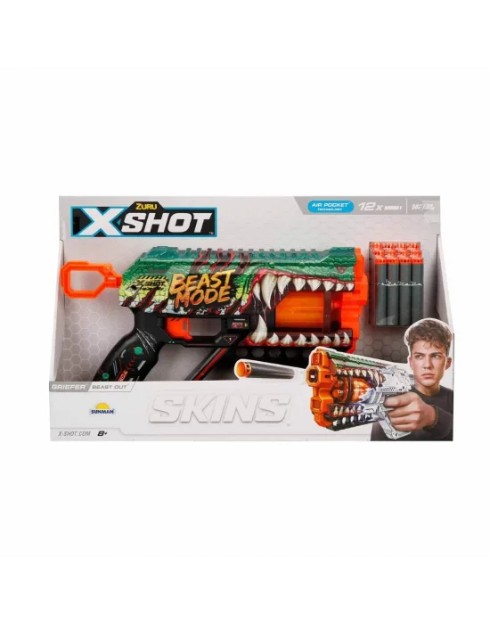 36561 X-shot Skins Griefer 12 Mermili Sünger Dart Atan Silah 32 Cm