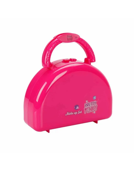 4278 Pretty Pinky 3 Katlı Pembe Çantalı Makyaj Seti -sunman