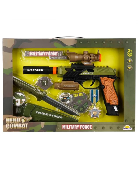 4308 Sesli Ve Işıklı Silah Seti -sunman