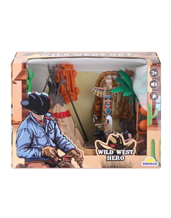 4339 Kızılderili Sesli Işıklı Kovboy Oyun Seti