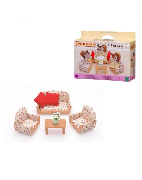 4464 Sylvanian Families, 3 Parça Koltuk Seti , +3 Yaş, Figürler Ayrı Satılır.