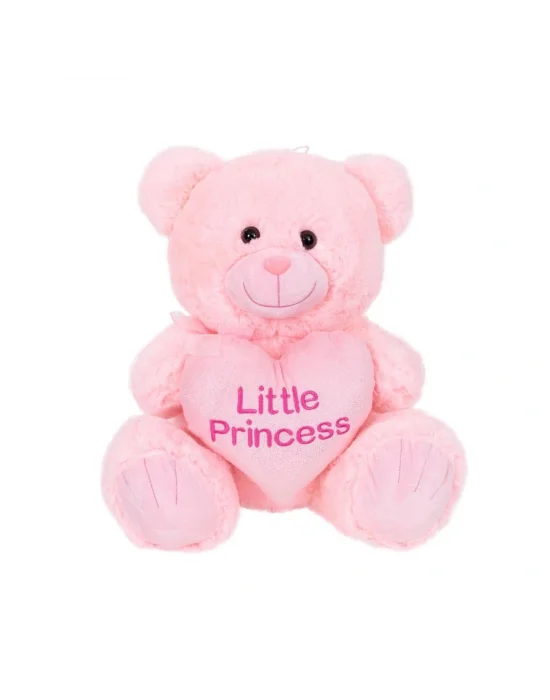 4763 Peluş Ayı Prens Ve Prenses Kalpli Ayı 45 Cm