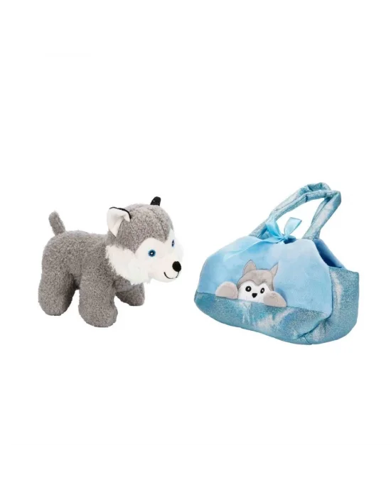 4775 Peluş Kedi Köpek Taşıma Çantalı 20 Cm -sunman