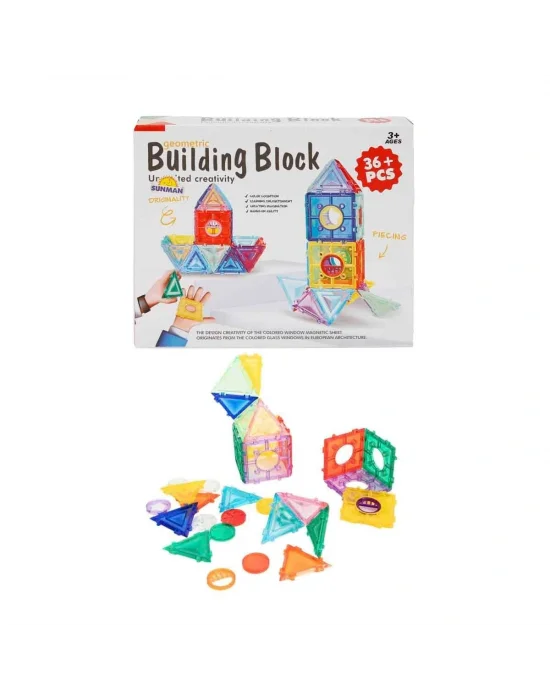 4842 Sun-yfn- Geometrik Bloklu Şekiller 36 Prç