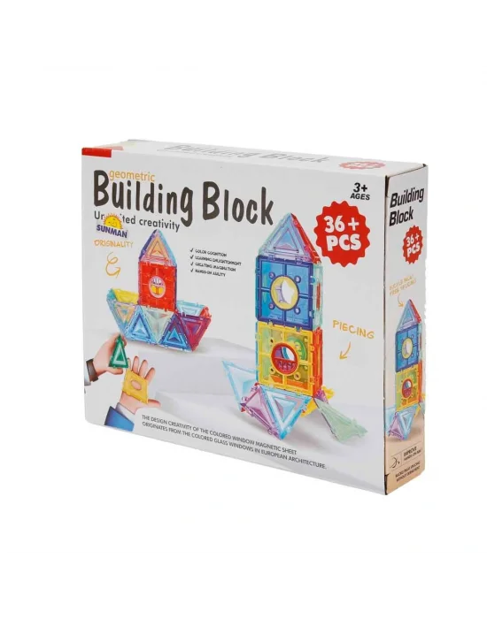 4842 Sun-yfn- Geometrik Bloklu Şekiller 36 Prç
