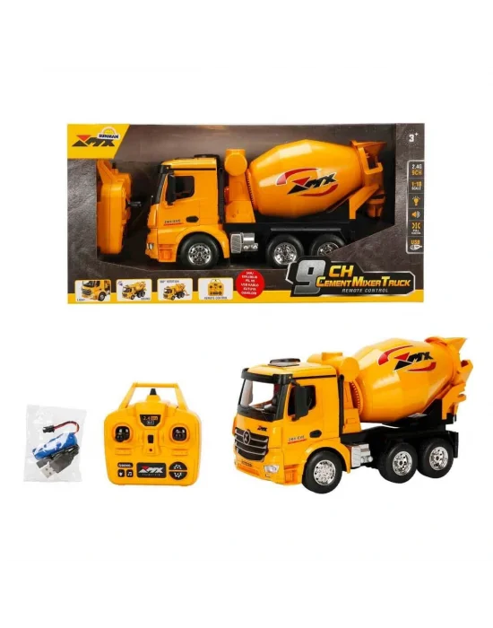 5084 Sun-rst-rc İş Makinesi 1 18 Beton Mikseri Ff 9ch 3 7v Usb 2 4 Ghz Sesli Işı
