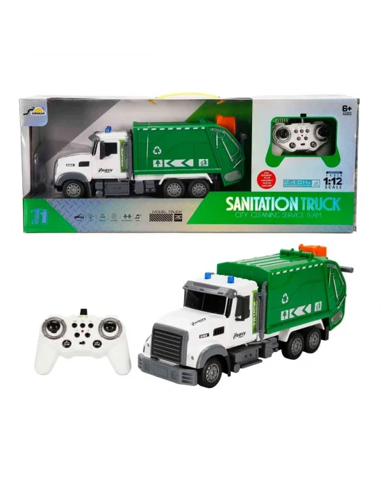 5091 Sun-rst-rc Kamyon 1 12 Çöp Ff Ses Işık 3 7v Usb 2 4ghz