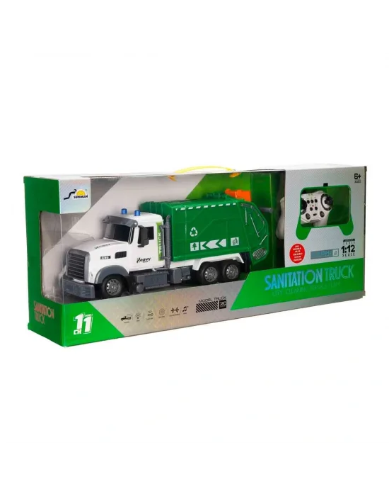 5091 Sun-rst-rc Kamyon 1 12 Çöp Ff Ses Işık 3 7v Usb 2 4ghz