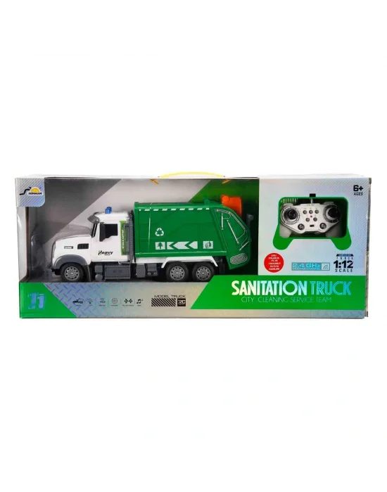 5091 Sun-rst-rc Kamyon 1 12 Çöp Ff Ses Işık 3 7v Usb 2 4ghz