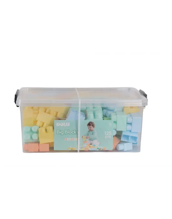 5214 Oyuncak Sandıkta Büyük Renkli Bloklar 125 Parça