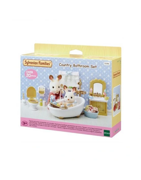 5286 Sylvanian Families, Banyo Seti, 20 Parça ,+3 Yaş, Figürler Ayrı Satılır.