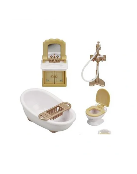 5286 Sylvanian Families, Banyo Seti, 20 Parça ,+3 Yaş, Figürler Ayrı Satılır.