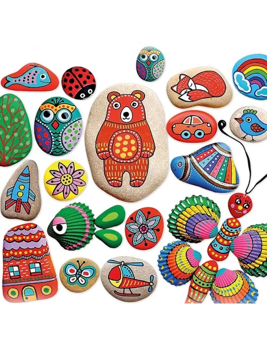 5307 Kumtoys Taş Boyama - Stone Painting / +6 Yaş