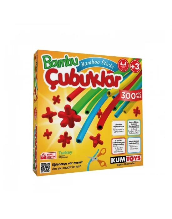 5462 Kumtoys, Bambu Çubuklar - 300 Parça / +3 Yaş