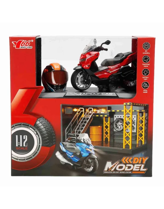 5839 Sun-myg-motosiklet 1 12 Bmw Kasklı Figür Pb.3r Ses Işık