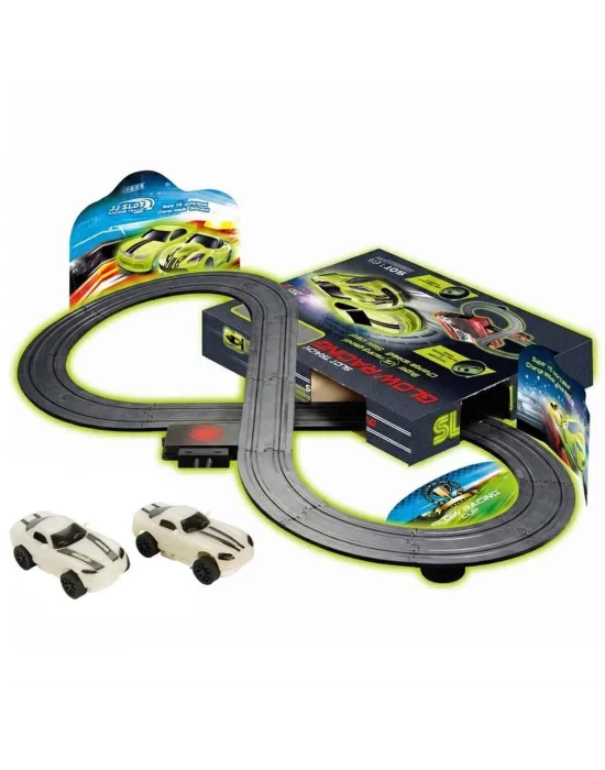 5972 Sun-yfn-yarış Set 1 64 Glow Racıng Slot Track Karanlıkta Parlayan 2arb266cm