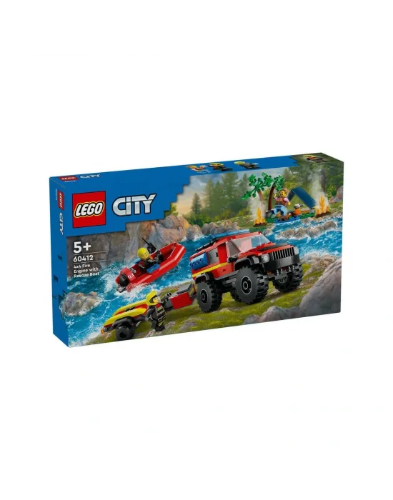 60412 Lego City 4x4 Kurtarma Botlu İtfaiye Kamyonu 301 Parça +5 Yaş