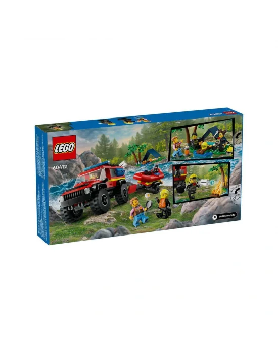 60412 Lego City 4x4 Kurtarma Botlu İtfaiye Kamyonu 301 Parça +5 Yaş