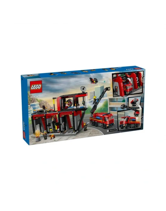 60414 Lego City İtfaiye Kamyon Ve İtfaiye Merkezi 843 Parça +6 Yaş
